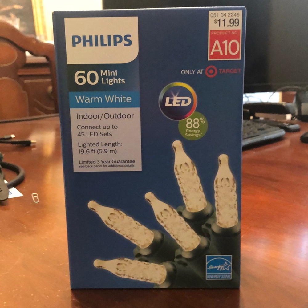 Christmas lights: Philips LED faceted warm white